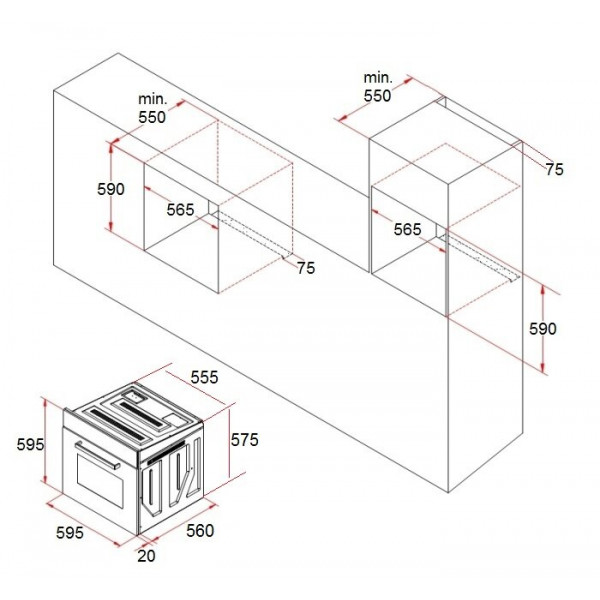 Духова шафа електрична Fabiano FBO 21 Inox (02) 8142.504.0869