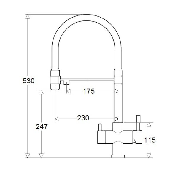 Кухонний змішувач Fabiano FKM 31.43 Black Steel 8231.403.1149