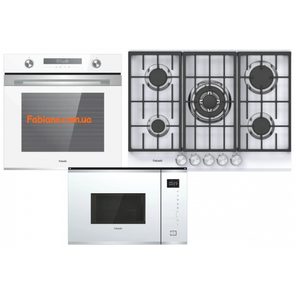 Комплект вбудованої техніки Fabiano White 5 газ 2.0 8500.033.0000
