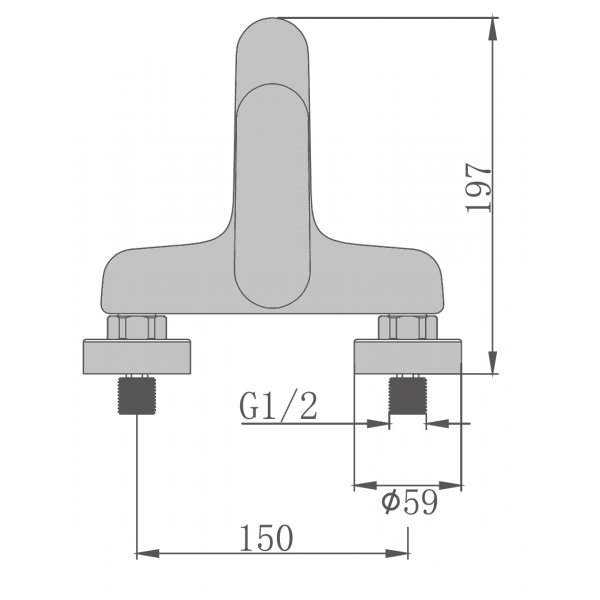Змішувач для ванни Fabiano Modena 10402 Graphite 8231.401.1577