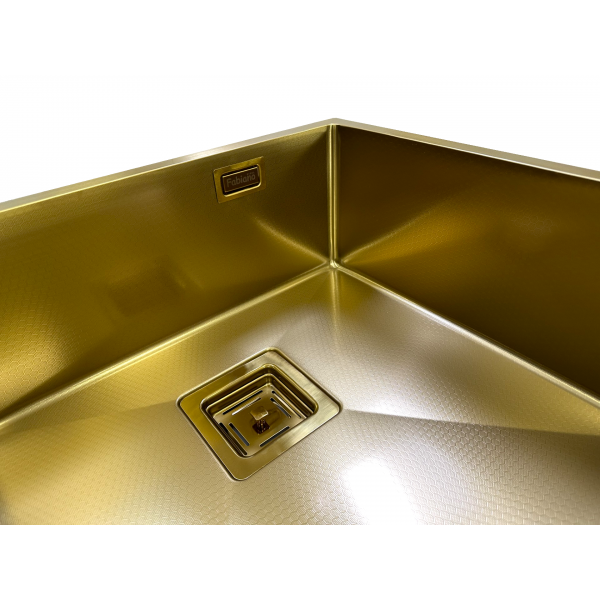 Нерж. мийка Quadro 53 Celldecor Nano Gold