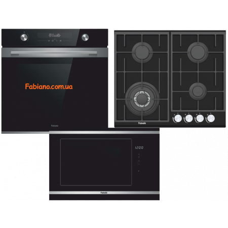 Комплект вбудованої техніки Fabiano Black 4 газ 8500.041.0000
