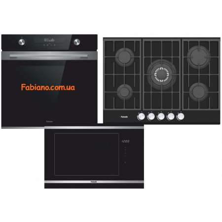Комплект вбудованої техніки Fabiano Black 5 газ 8500.042.0000