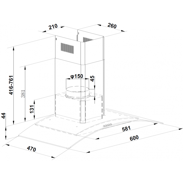 Витяжка Fabiano Arco 60 Inox 8105.402.1647