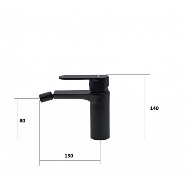 Змішувач для біде Fabiano Modena 10302 Graphite 8231.401.1575