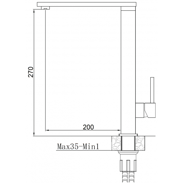Кухонний змішувач Fabiano FKM 57 Inox 8232.403.1 018