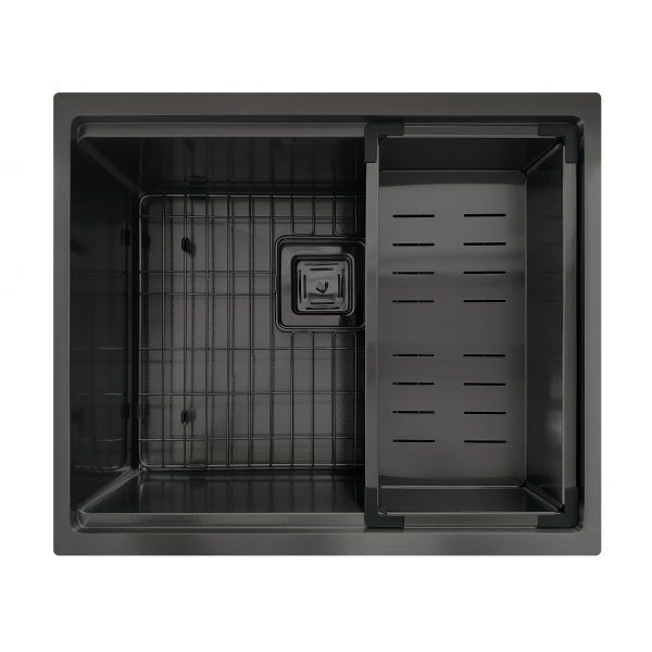 Нержавіюча мийка Fabiano Quadro Center 54 Celldecor Nano Graphite 8216.401.1918