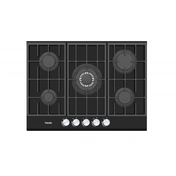 Варильна поверхня газова Fabiano FHG 8255 VGHT Black Glass 8111.406.1479