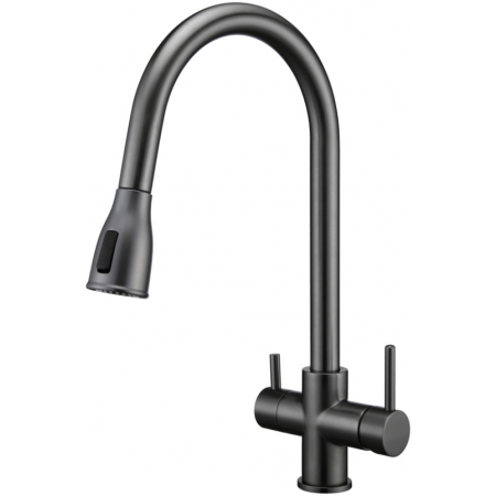 Змішувач кухонний Fabiano FKM 3122 Black Steel 8231.403.1150