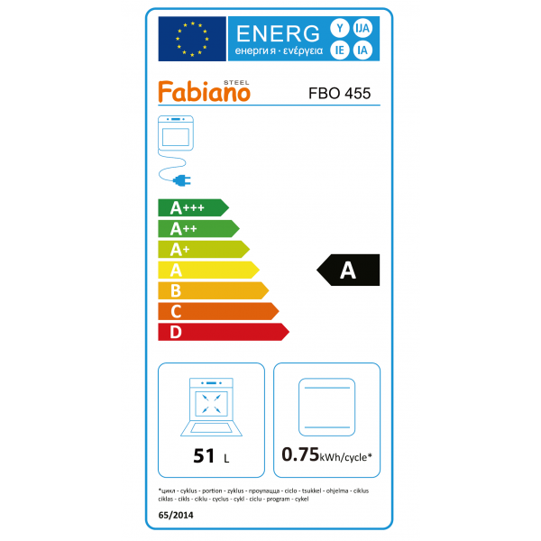 Духова шафа Fabiano FBO 455 Black 8141.405.1870
