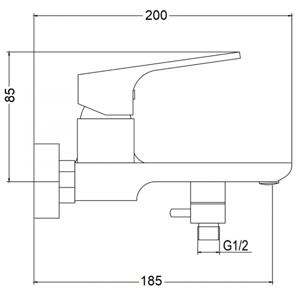 Змішувач для ванни Fabiano Logic 17403 Chrome 8231.403.1509