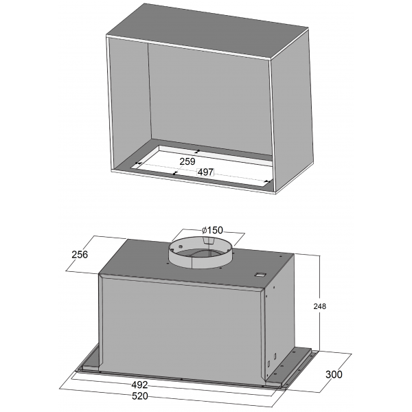Витяжка Fabiano Rino 60 Black glass 8104.410.1852
