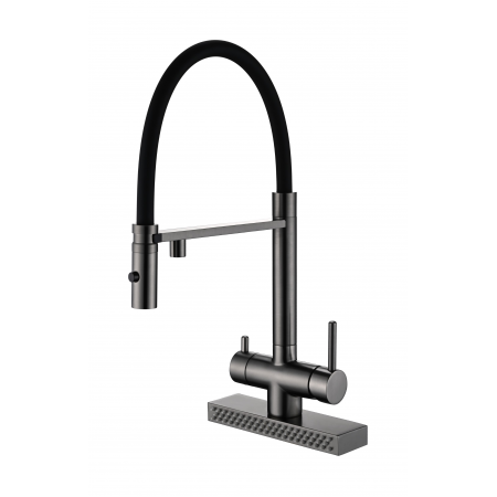 Змішувач кухонний Fabiano FKMC 3124 Black Steel 8231.403.1543