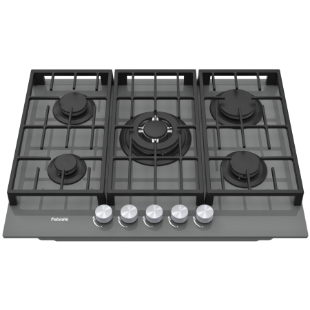 Варильна поверхня газова Fabiano FHG 8255 VGHT Titanium Glass 8111.406.1482