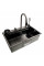 Кухонна мийка чорна PVD 75*46F Platinum Handmade 