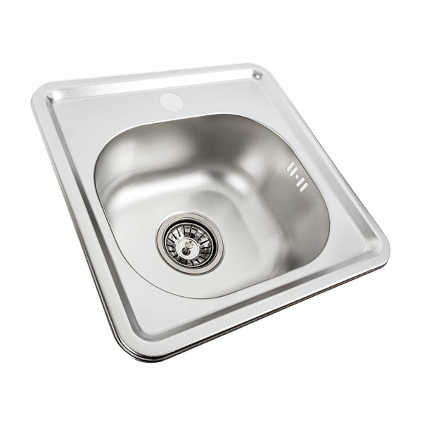 Кухонна мийка з нержавіючої сталі Platinum ДЕКОР 3838 (0,6/160 мм)