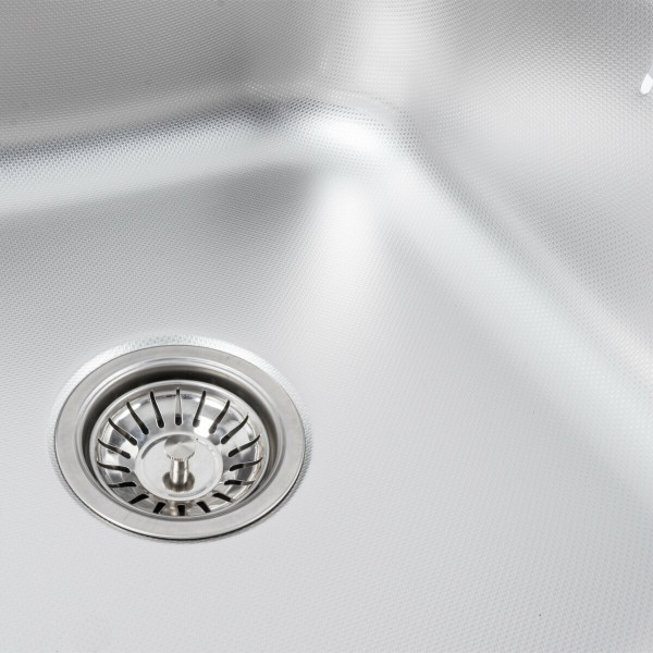 Кухонна мийка з нержавіючої сталі закруглена Platinum ДЕКОР 7848 (0,8/180 мм), R