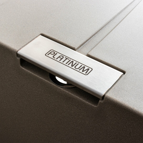Гранітна мийка для кухні Platinum 6250 ZIRKONE матовий Титан, L
