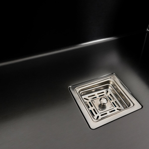 Кухонна мийка Platinum Handmade 60*50 (600x500x230 мм) PVD чорна HSB