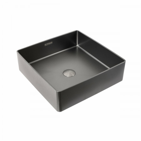 Умывальник Platinum Handmade PVD черный 400x400 мм