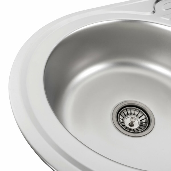 Кухонна мийка з нержавіючої сталі Platinum 7750 САТИН (0,8/180 мм), R