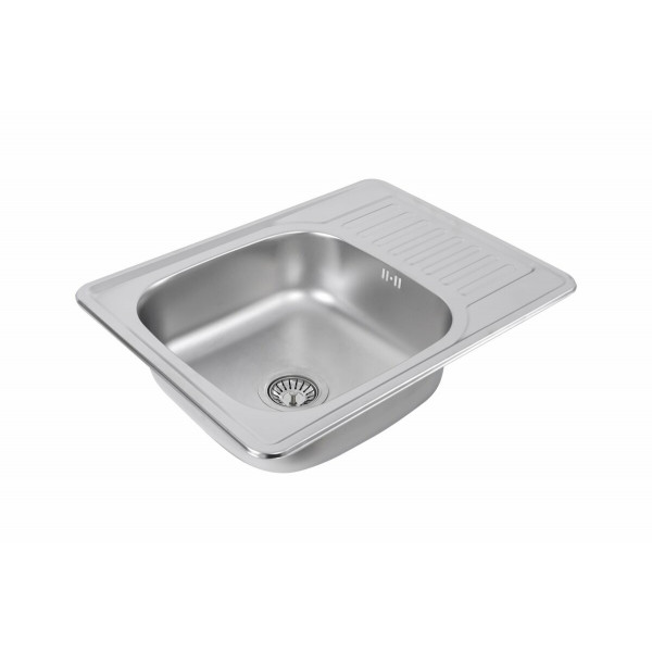 Кухонна мийка з нержавіючої сталі Platinum 6550 САТИН (0,8/180 мм), R
