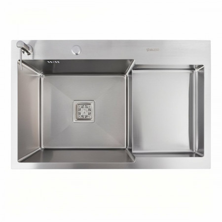 Кухонная мойка Valeso Handmade CM 78×50C L (нержавейка) с углублённой полкой