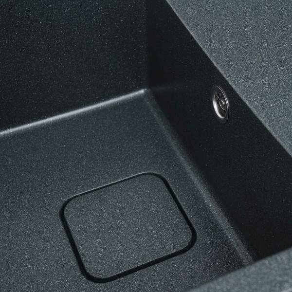Гранітна мийка для кухні Platinum 7850 CUBE матова Антрацит, АВТО