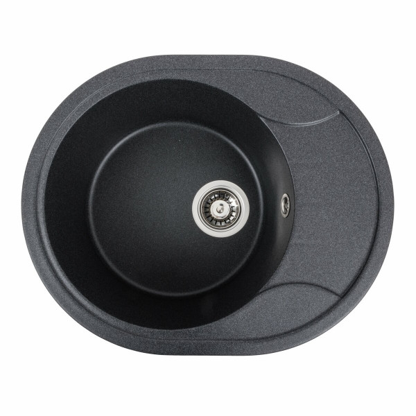 Гранітна мийка для кухні VALESO 5847 ONYX матовий Карбон, L