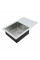 Кухонна мийка Platinum Handmade WHITE GLASS 780х510х200