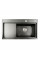 Кухонна мийка чорна PVD 78*43 R Platinum Handmade (два отвори, круглий сифон 3,0/0,8)