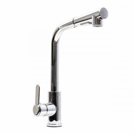 Смеситель кухонный с выдвижной лейкой FC-1 Platinum (polished)