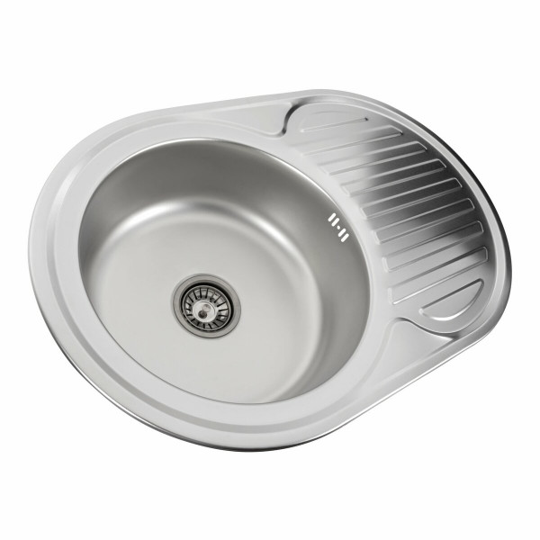 Кухонна мийка з нержавіючої сталі Platinum 7750 САТИН (0,8/180 мм), R