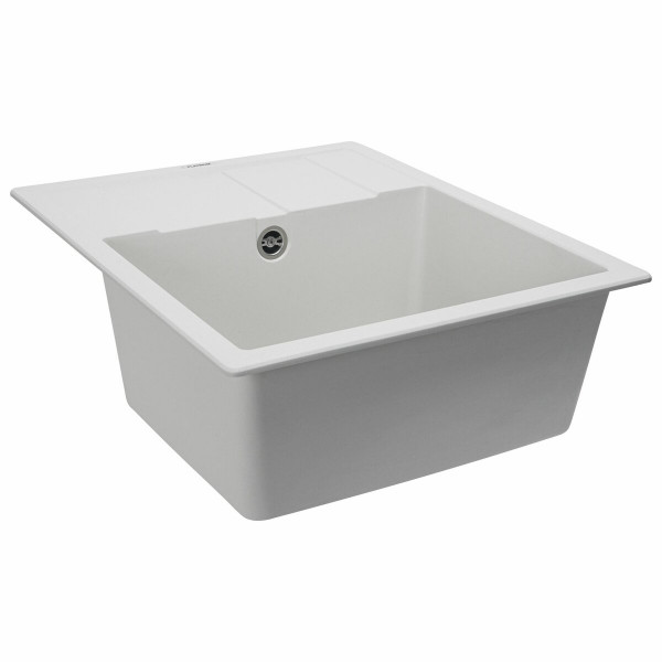 Гранітна мийка для кухні Platinum 5851 ARIA матова Білосніжна, R