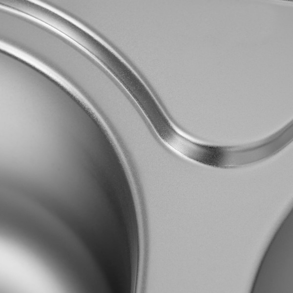 Кухонна мийка з нержавіючої сталі прямокутна Platinum ДЕКОР 7848D (0,8/180 мм)