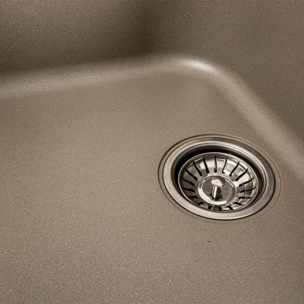 Гранітна мийка для кухні Platinum 7950 Equatoria матовий Титан