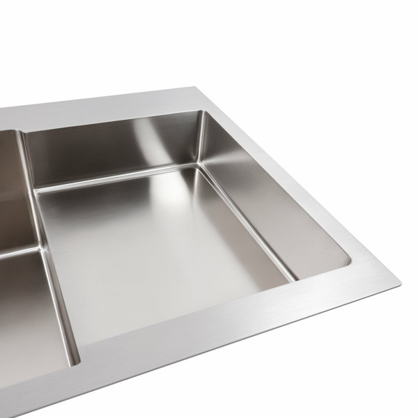 Кухонна мийка 78*50С L нержавійка Platinum Handmade (поглиблена полиця, 3.0/1.0 мм)