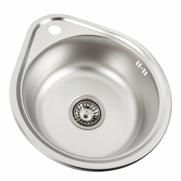Кухонна мийка з нержавіючої сталі Platinum ДЕКОР 4539 (0,6/170 мм), R