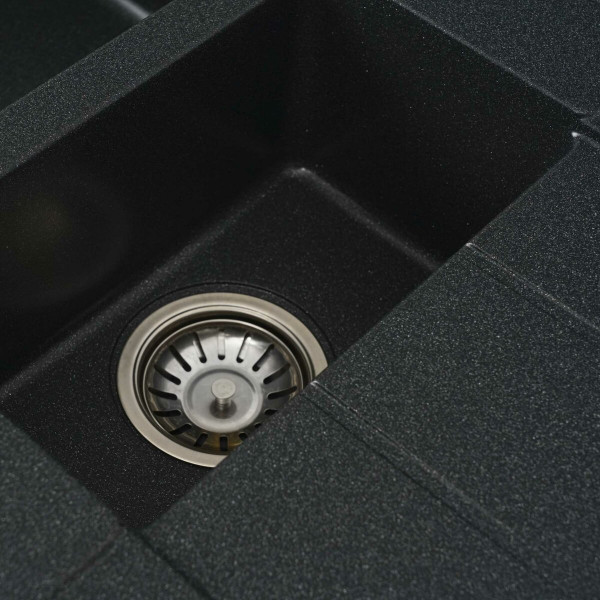 Гранітна мийка для кухні Platinum 7850W TOSKANA матова Антрацит, АВТО