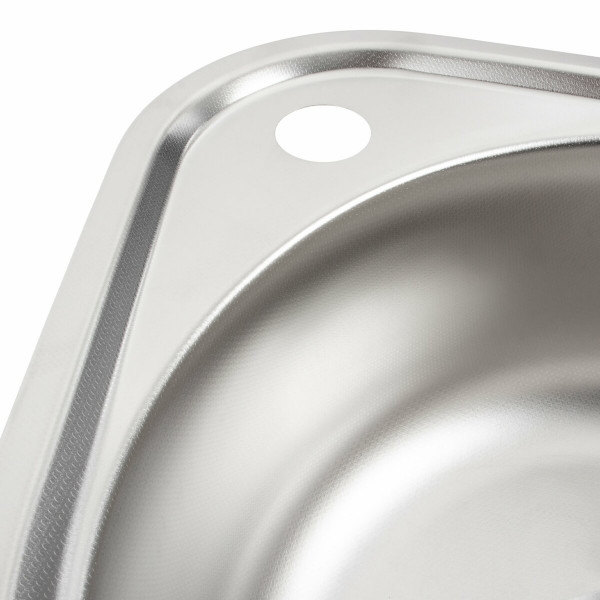 Кухонна мийка з нержавіючої сталі Platinum ДЕКОР 4539 (0,6/170 мм), R