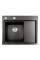 Кухонна мийка чорна PVD 58*48 L Platinum Handmade (два отвори, круглий сифон 3,0/0,8)