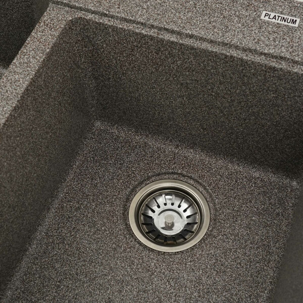 Гранітна мийка для кухні Platinum 7850 HARMONY матова Мікс, АВТО