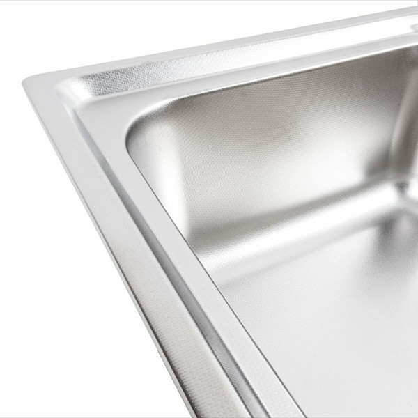 Кухонна мийка з нержавіючої сталі Platinum ДЕКОР 5845 (0,8/180 мм), R