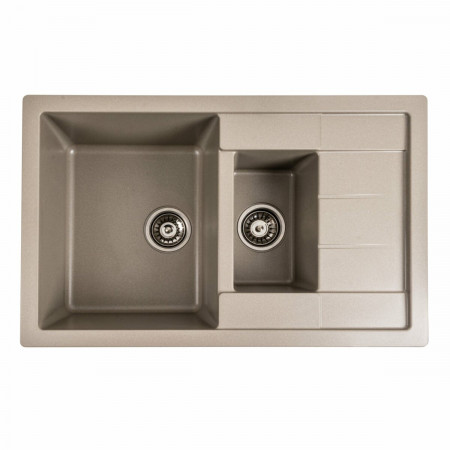 Гранитная мойка для кухни Platinum 7850W TOSKANA матовый Титан