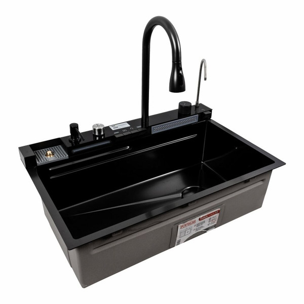 Кухонна мийка CM 75*46C PVD чорна Platinum Handmade 