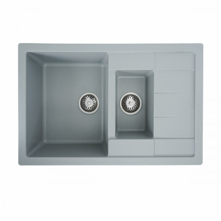 Гранитная мойка для кухни VALESO 7850W TOSKANA матовая Серый металлик