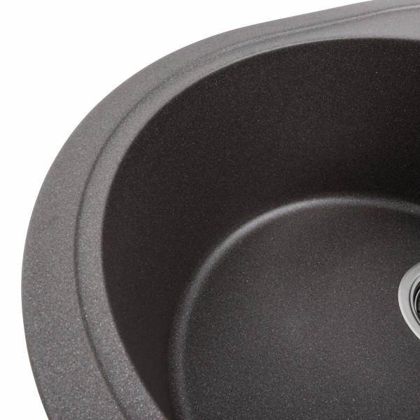 Гранітна мийка для кухні Platinum 5847 ONYX матовий Гренадін