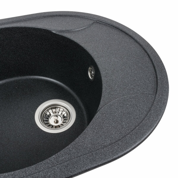 Гранітна мийка для кухні VALESO 5847 ONYX матовий Карбон, L