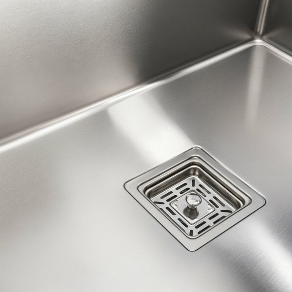 Кухонна мийка нержавійка Platinum Handmade 70*50 HSB (квадратний сифон 3,0/1,0)
