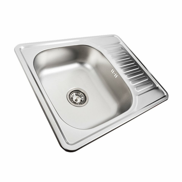 Кухонна мийка з нержавіючої сталі Platinum 5848 ДЕКОР (0,6/170 мм), R